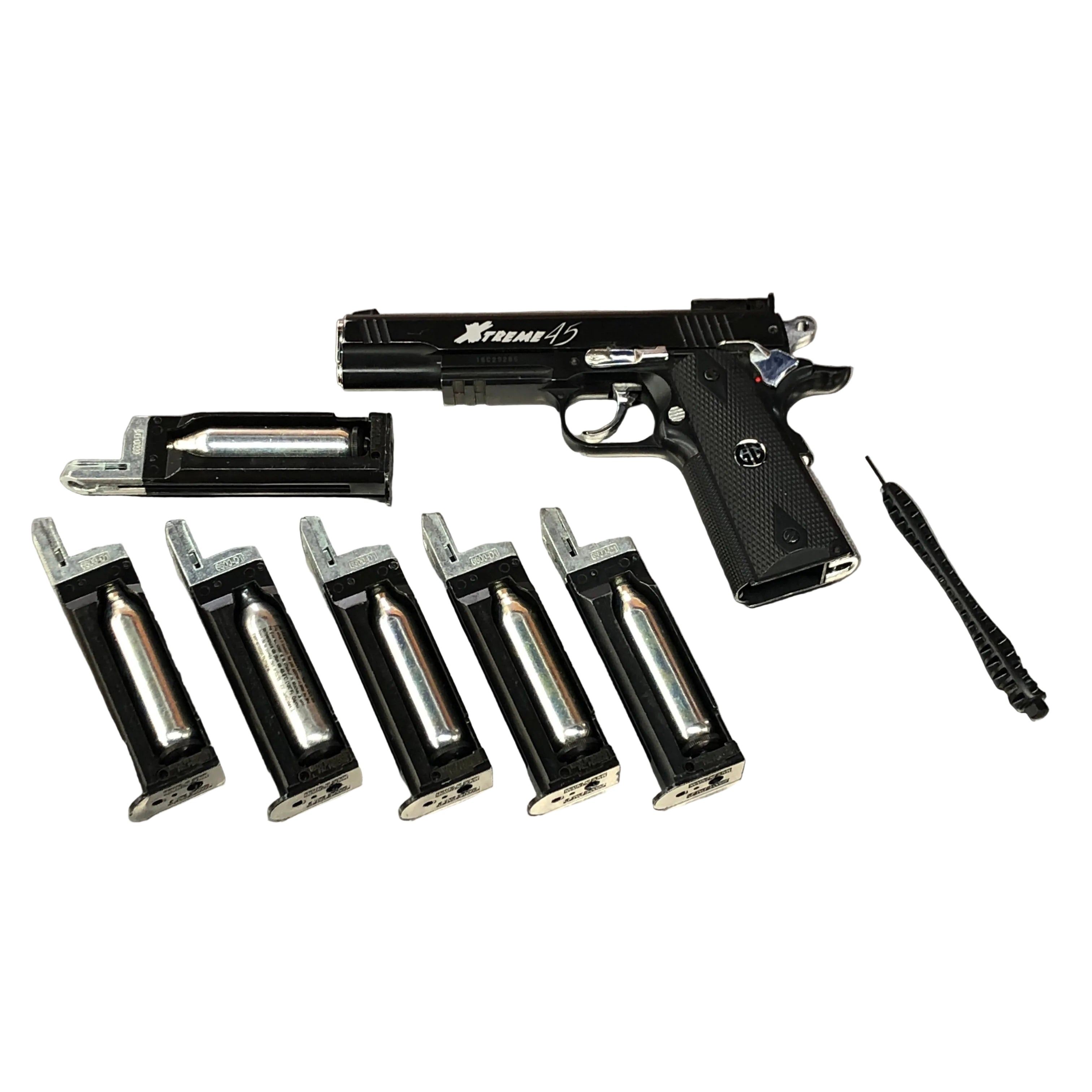 USED G&G Xtreme 45 Half-Blowback CO2 Airsoft Replica Right Side Bundle View
