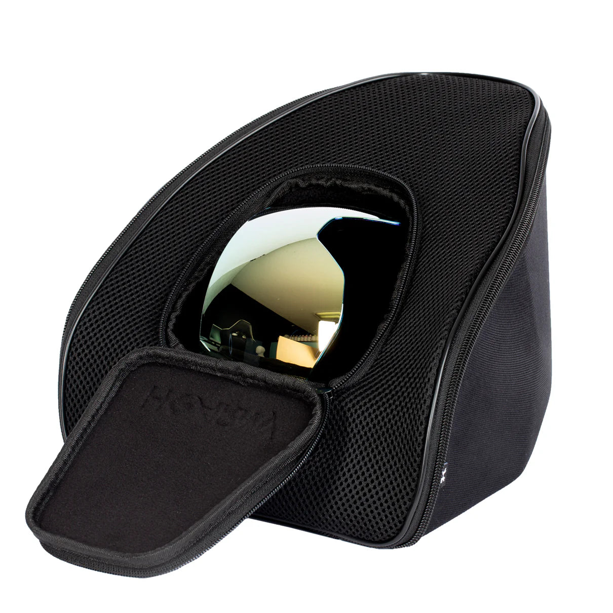 HK Army HTSL Mask & Goggle Protective Case Front Left Angled View Open Pocket