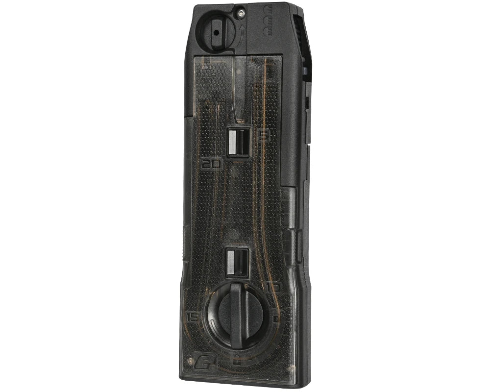 Planet Eclipse CF20 68 Caliber Paintball Magazine Black Front View
