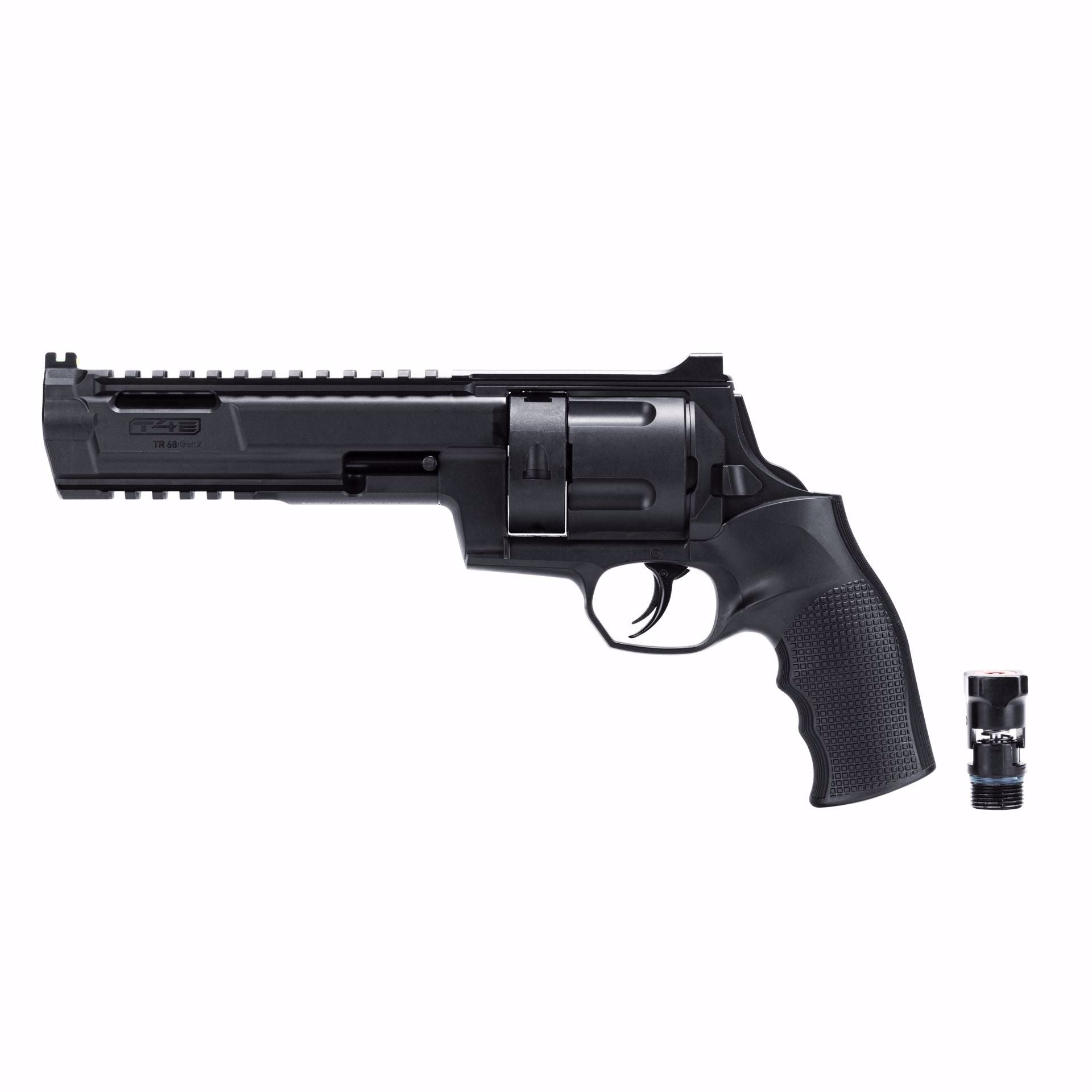 Umarex T4E TR68 Gen2 .68 Caliber Magazine Fed Paintball Marker Left Side View with CO2 Plug