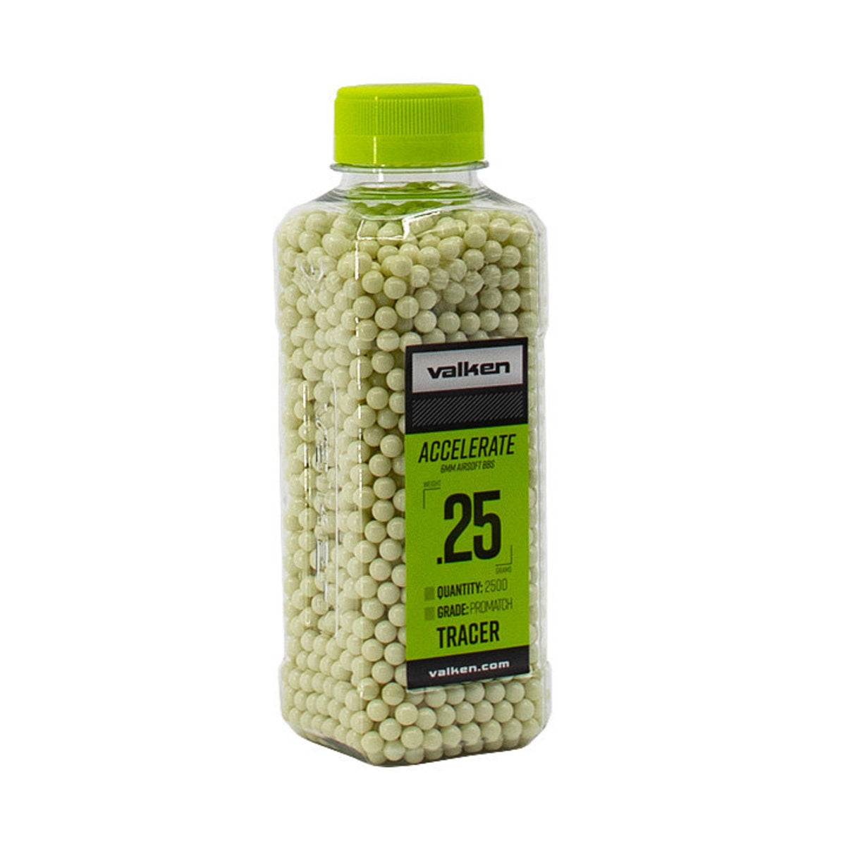 BBS Valken Accelerate 6MM 0.25g Tracer 2500CT - Green