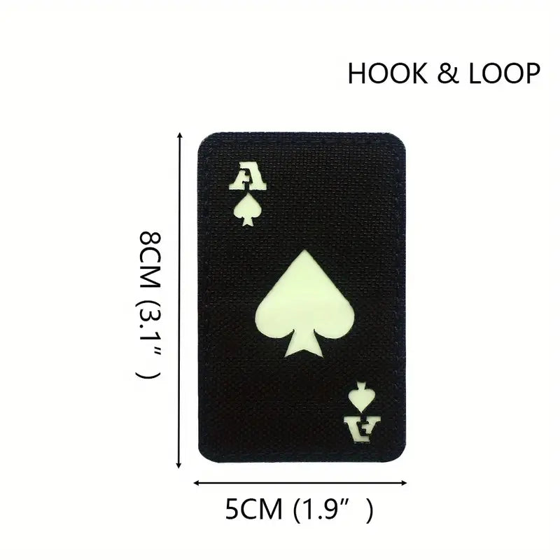 Ace Hook & Loop Patch - Black/Fluo