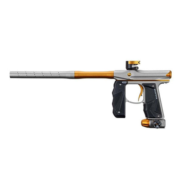 EMPIRE MINI GS PAINTBALL GUN W/ 2PC BARREL - DUST SILVER/GOLD