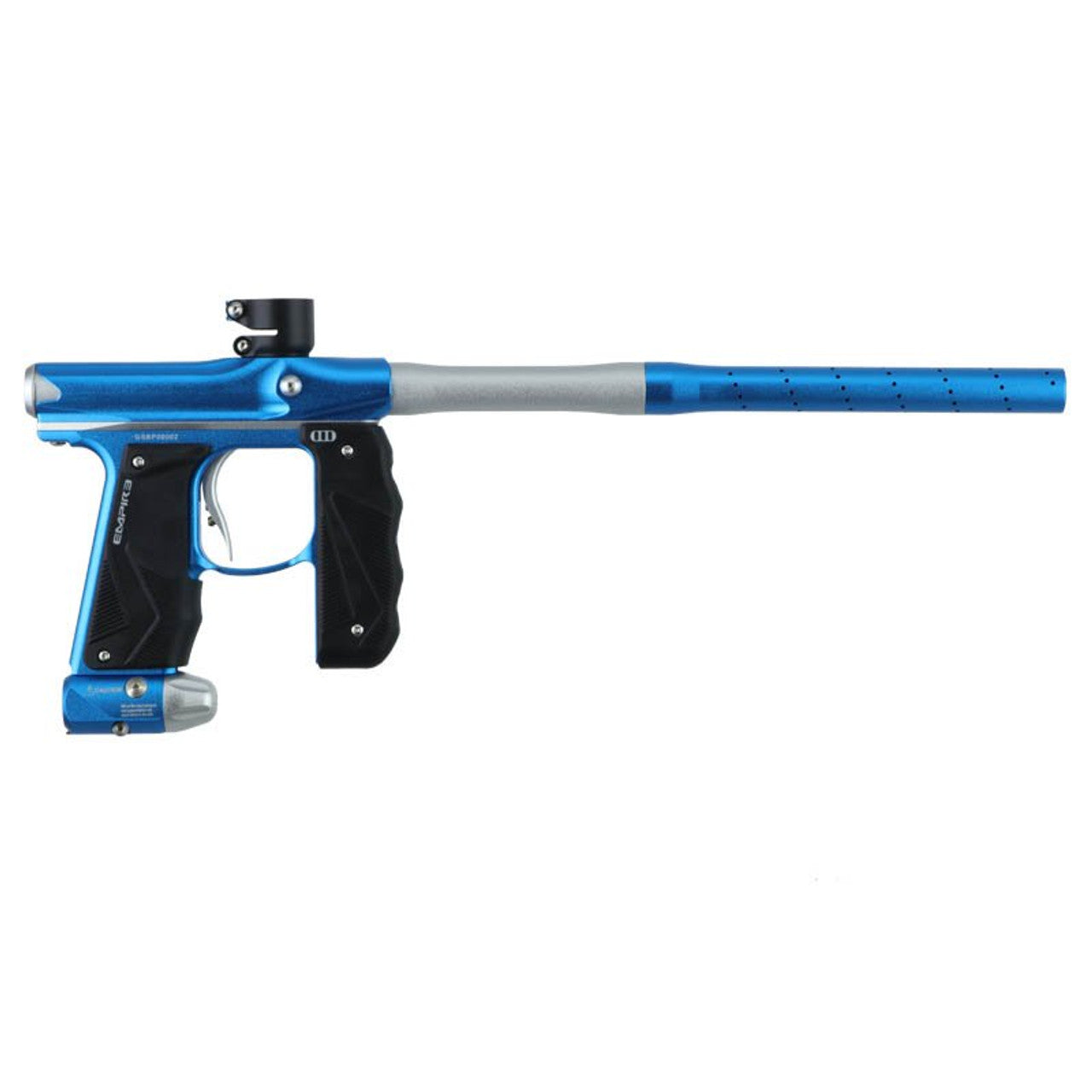 EMPIRE MINI GS PAINTBALL GUN W/ 2PC BARREL - BLUE/SILVER