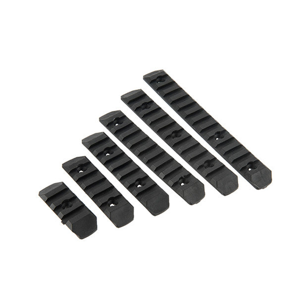 KEYMOD POLYMER PICATINNY RAIL SET 6PCS - BLACK