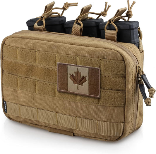 WYNEX TACTICAL POUCH W/ M4 M16 MAG HOLDER - COYOTE BROWN