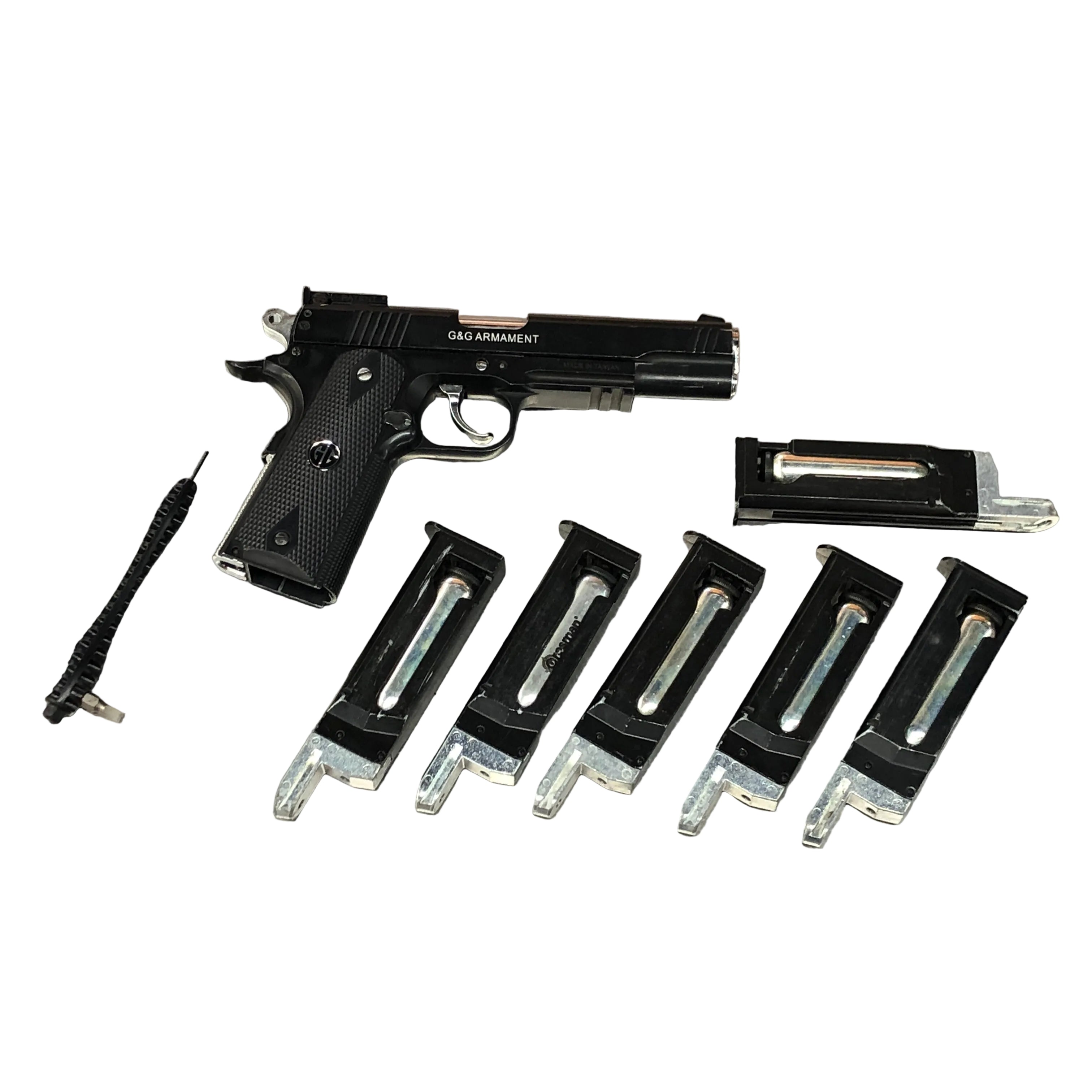 USED G&G Xtreme 45 Half-Blowback CO2 Airsoft Replica Left Side Bundle View
