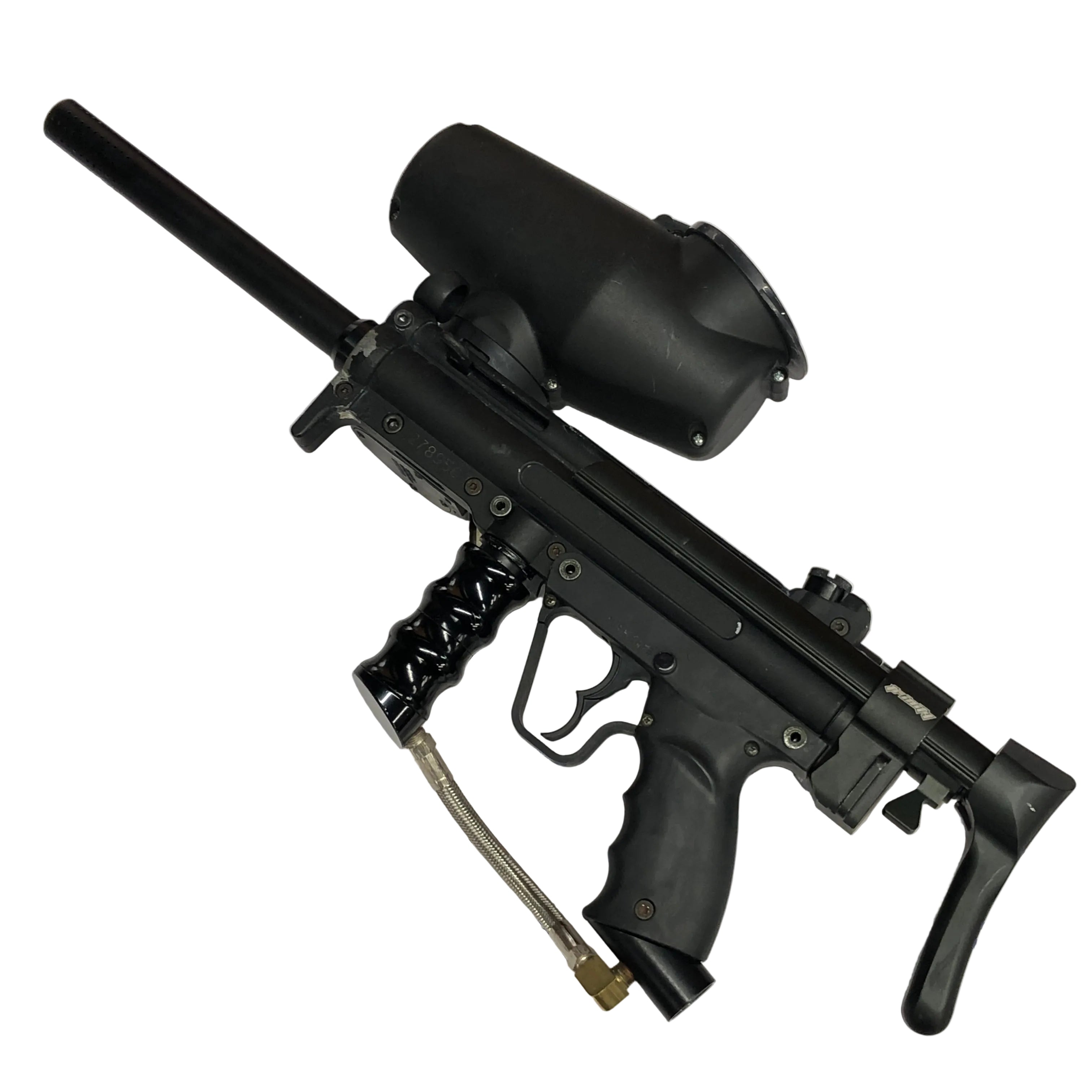 CERTIFIED USED Tippmann A5 Double Trigger 68 Caliber Gravity Fed Paintball Marker Left Side View