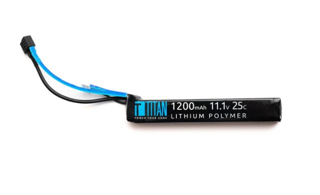 BATTERIE LIPO TITAN POWER 11.1V 1200MAH 25C STICK DEANS