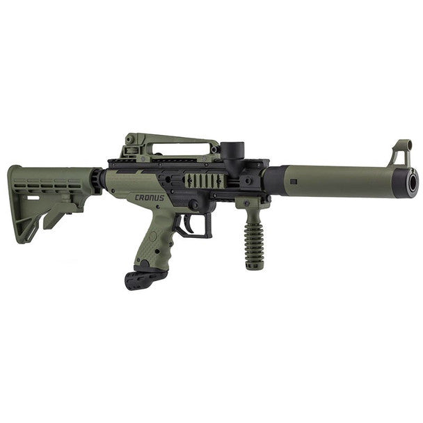 Tippmann Cronus Tactical .68 Caliber Gravity Fed Paintball Marker (Olive Drab) - Right Side Angled View
