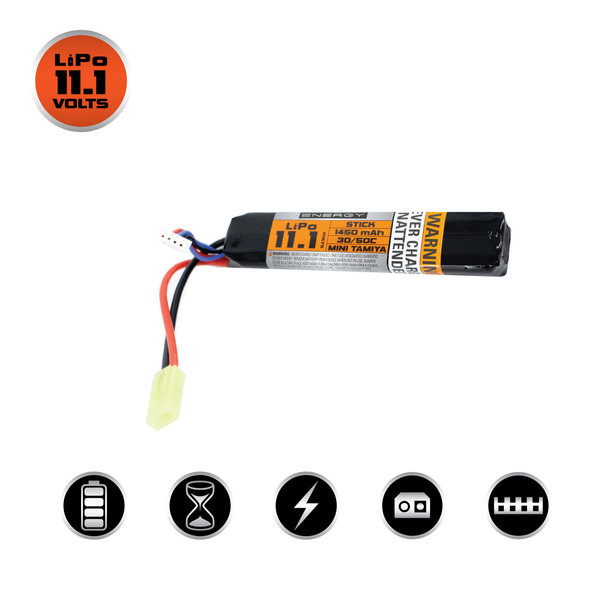 BATTERIE LIPO VALKEN 11.1V 1450MAH 30/50C STICK SMALL TAMYIA