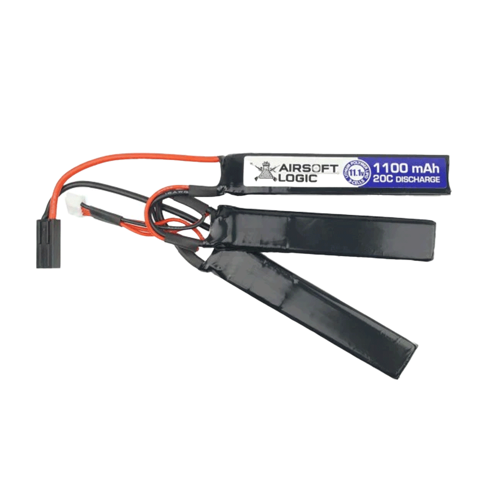 BATTERIE LIPO AIRSOFT LOGIC 11.1V 1100MAH 20C TRIPLET SMALL TAMIYA