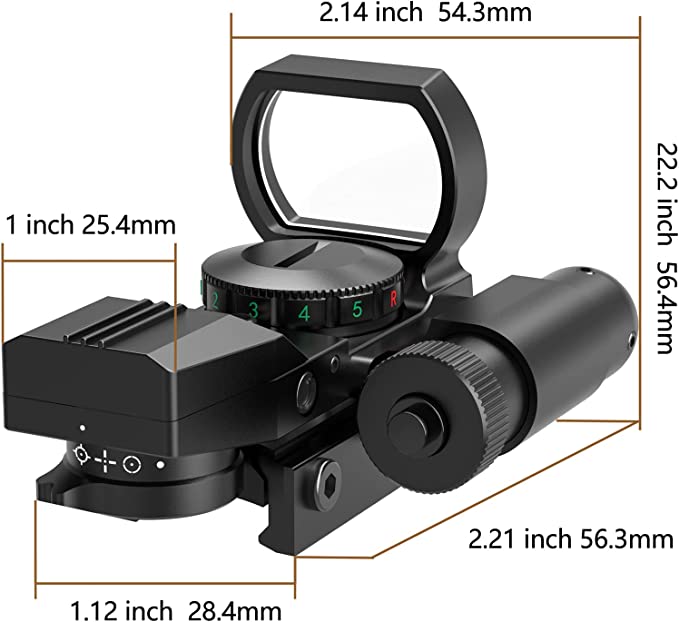 VISEUR REFLEX FEYACHI RSL-18 AVEC LASER ROUGE INTÉGRÉ
