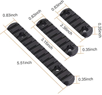 RAIL ALUMINIUM MLOK PICATINNY