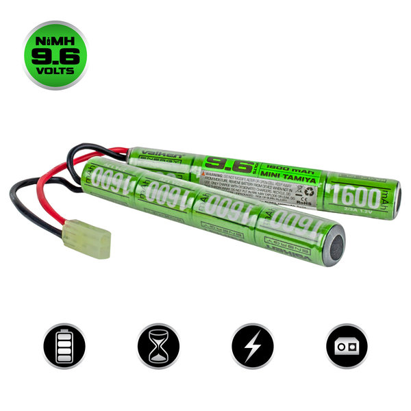 BATTERIE NIMH VALKEN 9.6V 1600MAH SPLIT SMALL TAMIYA